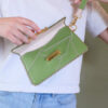 patchwork clutch in avocado - Image 9